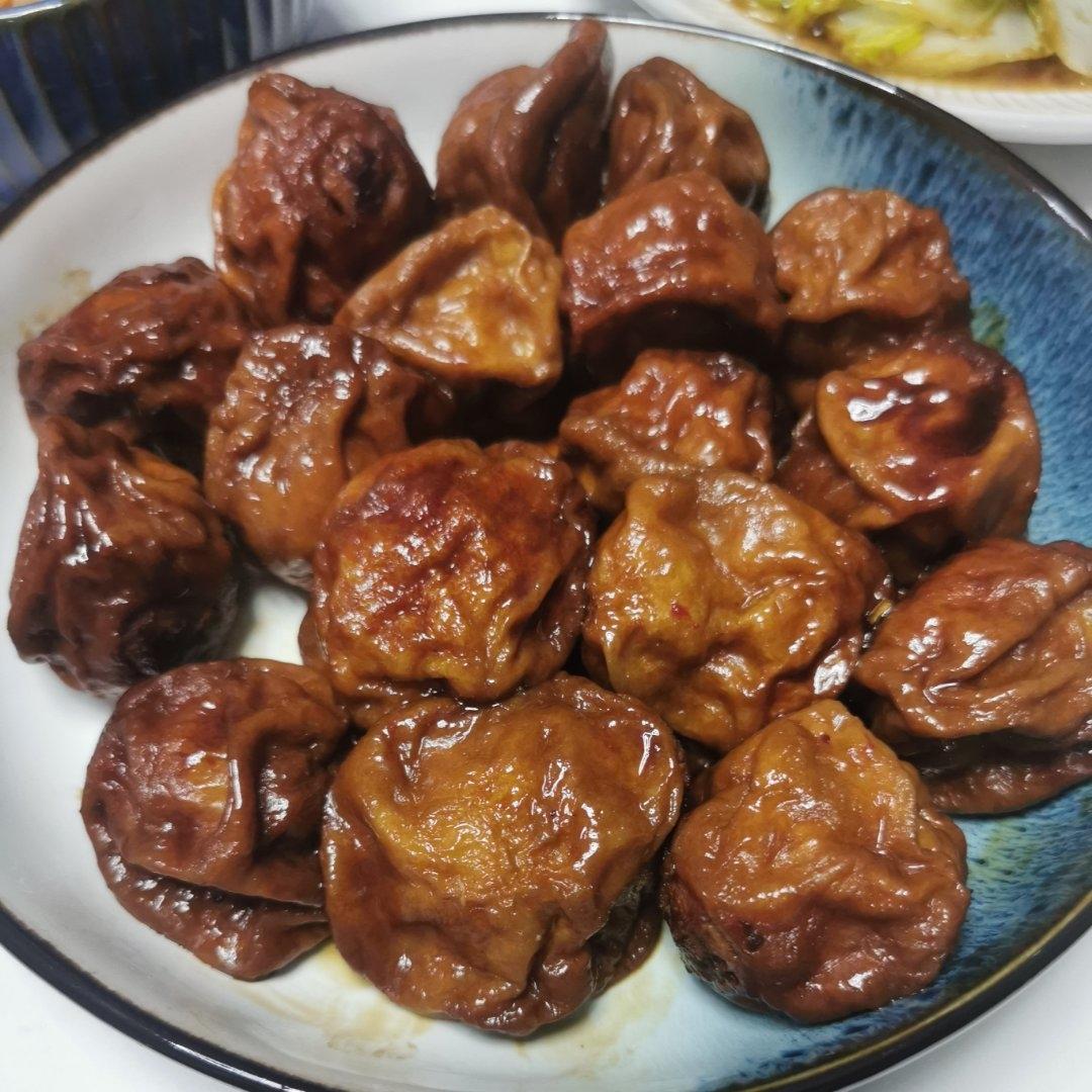红烧油面筋塞肉