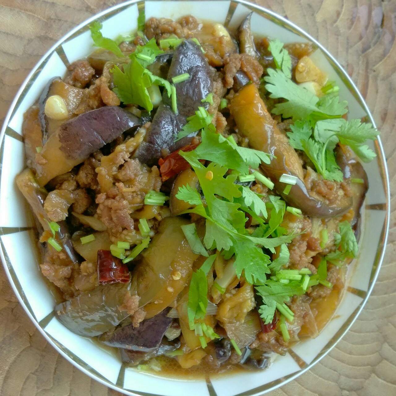 红烧肉沫茄子