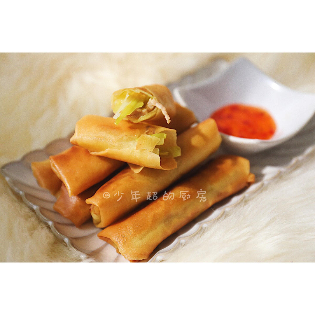 韭黄肉丝春卷