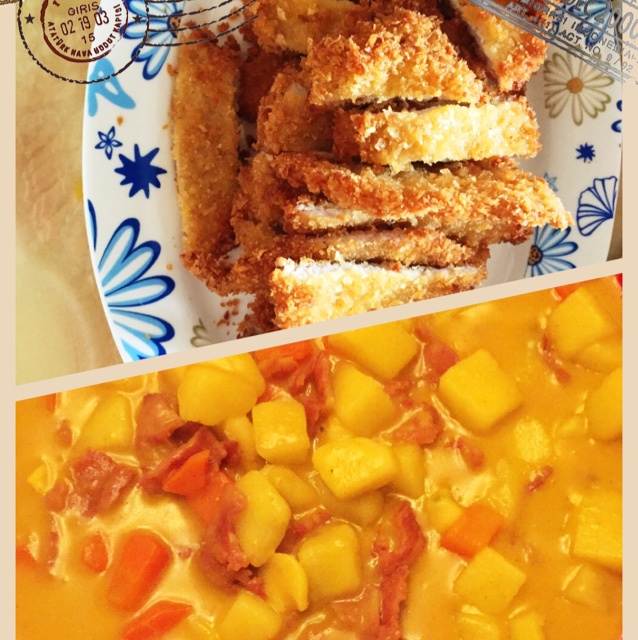 绝对香脆的炸猪排做法——咖喱猪排饭