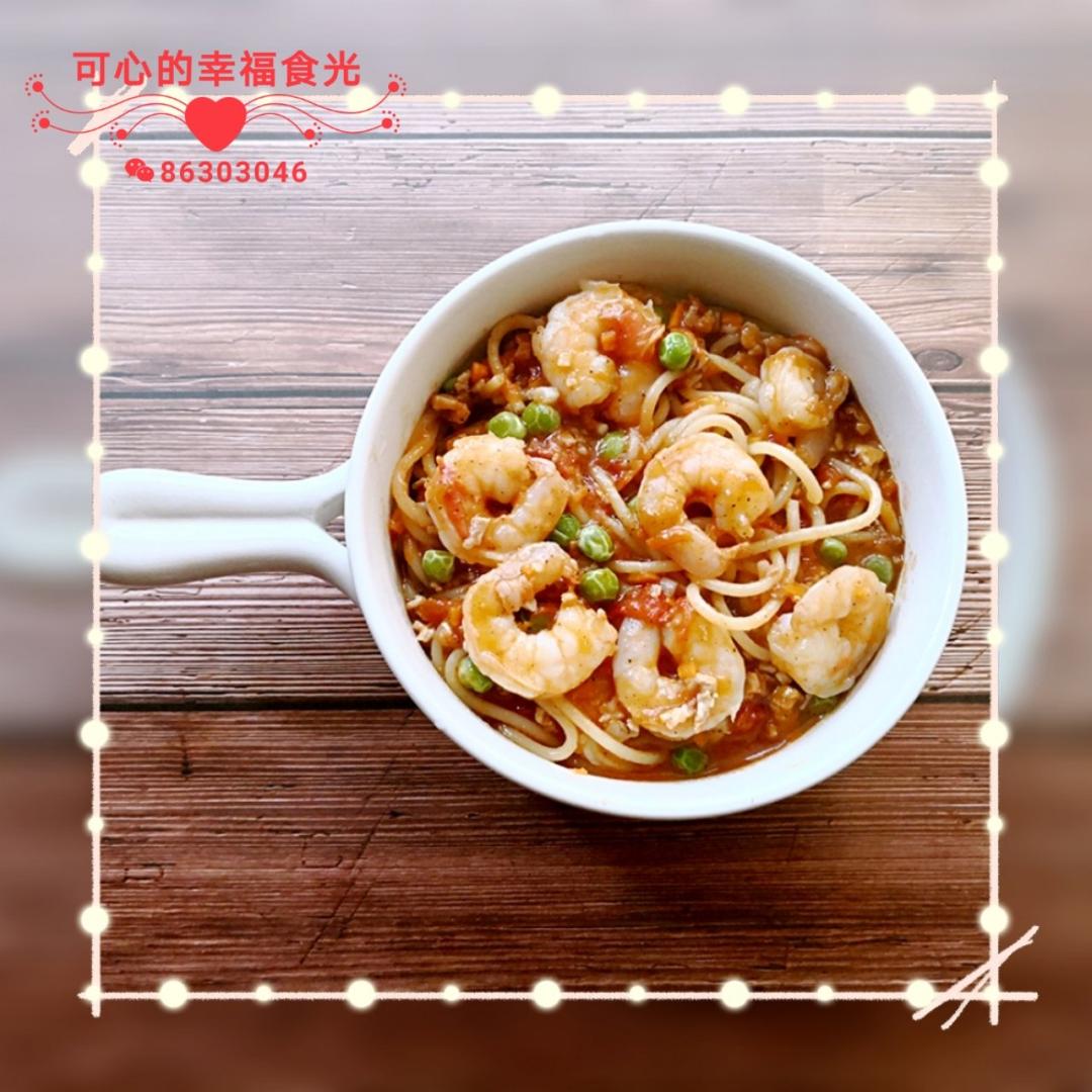 虾仁番茄意大利面