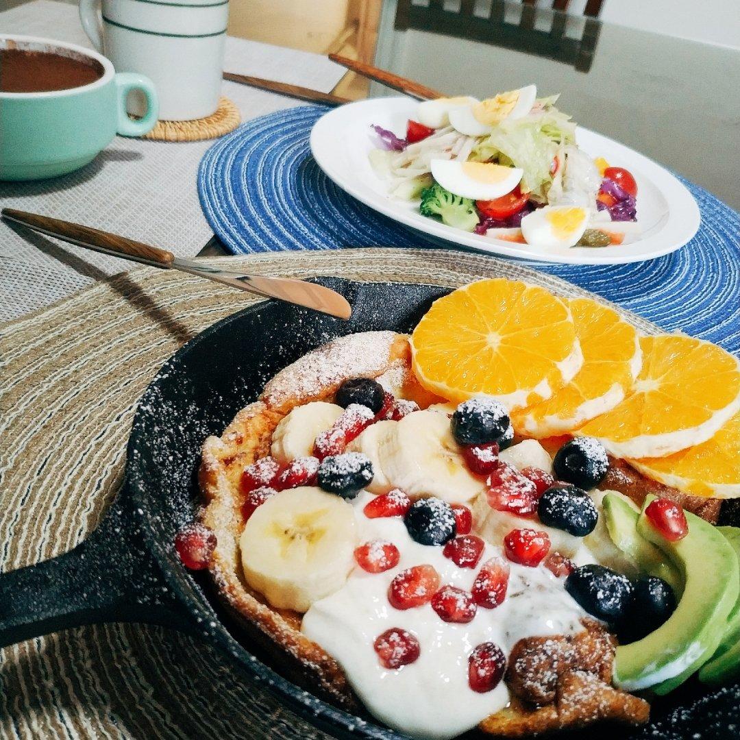 快手早餐 | 荷兰松饼的万能公式（可甜可咸）