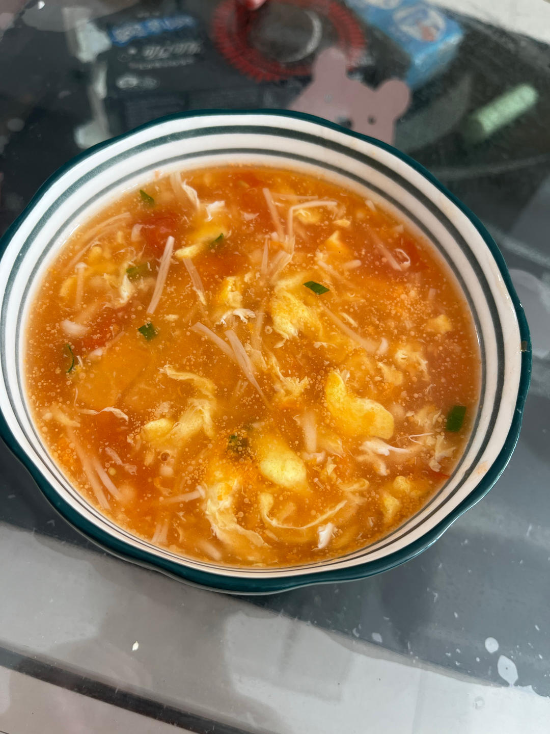 🔥低脂低卡巨好喝❗️❗️番茄金针菇鸡蛋羹