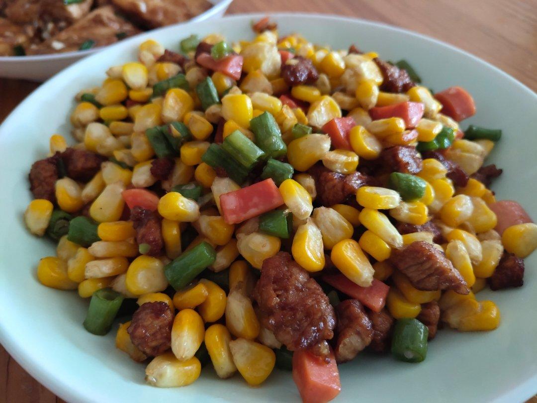 玉米炒肉丁