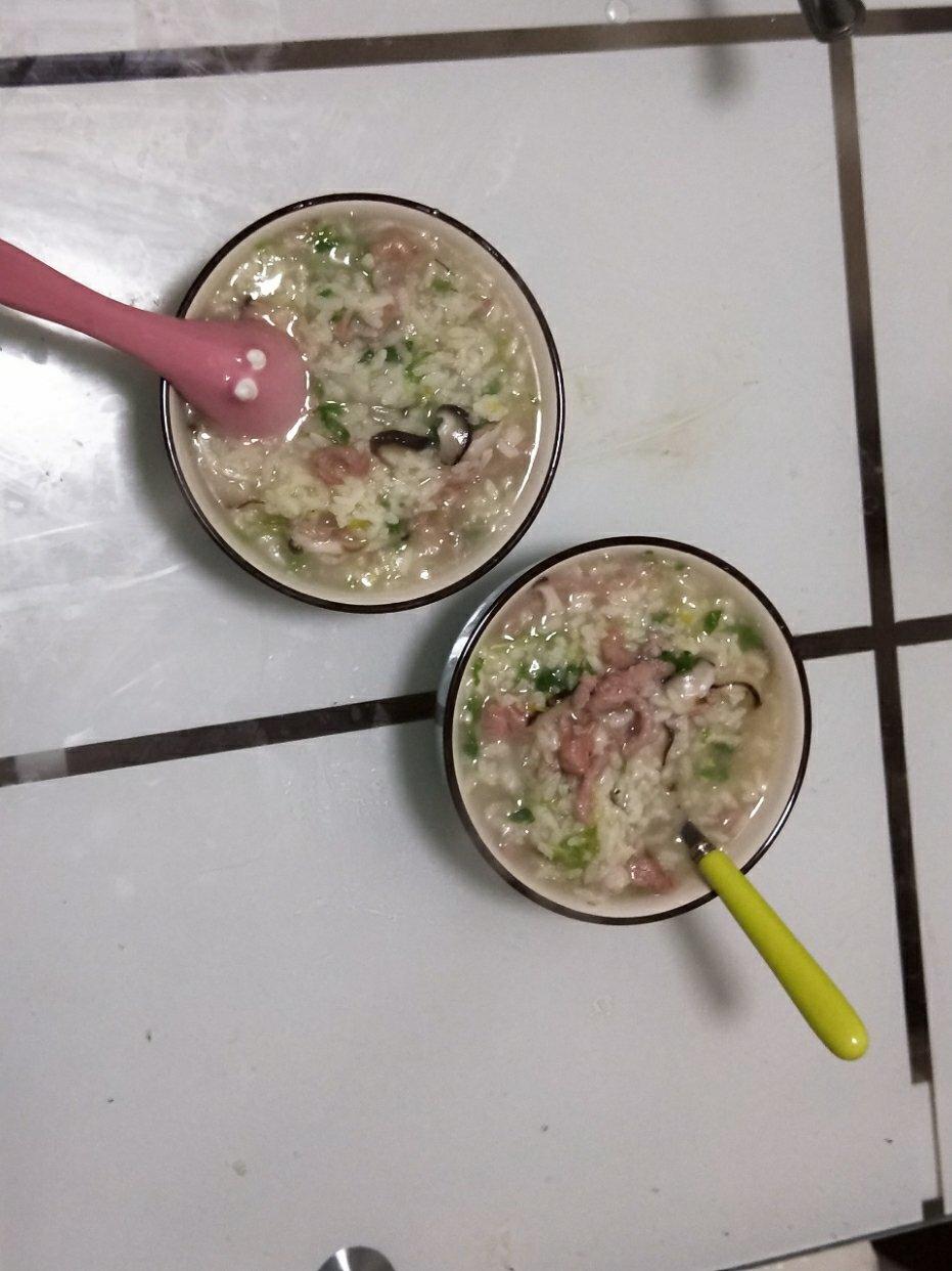 青菜瘦肉粥