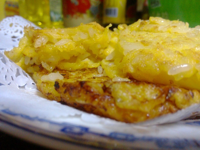 鸡蛋米饭煎饼