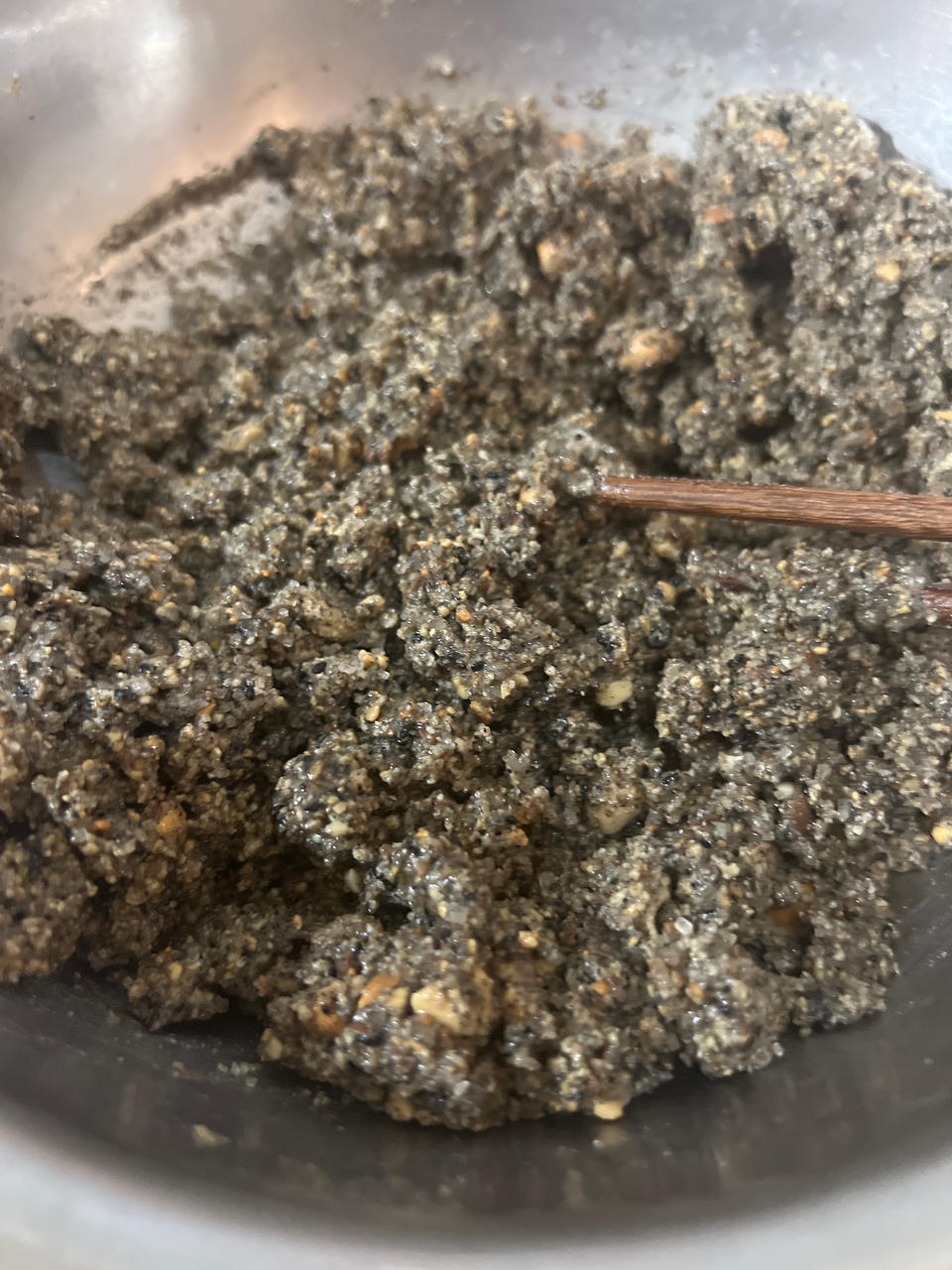 少糖少油版的黑芝麻花生馅