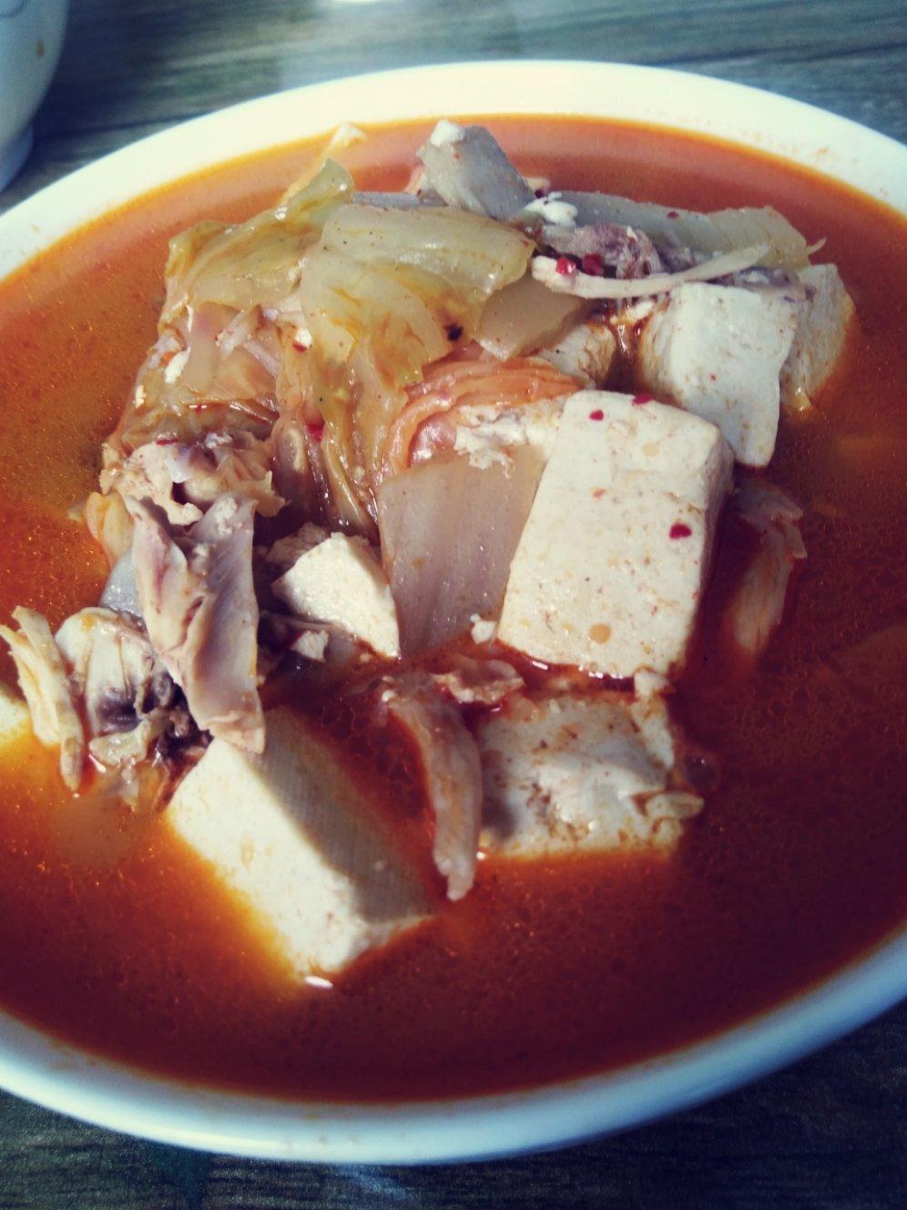 辣白菜豆腐汤