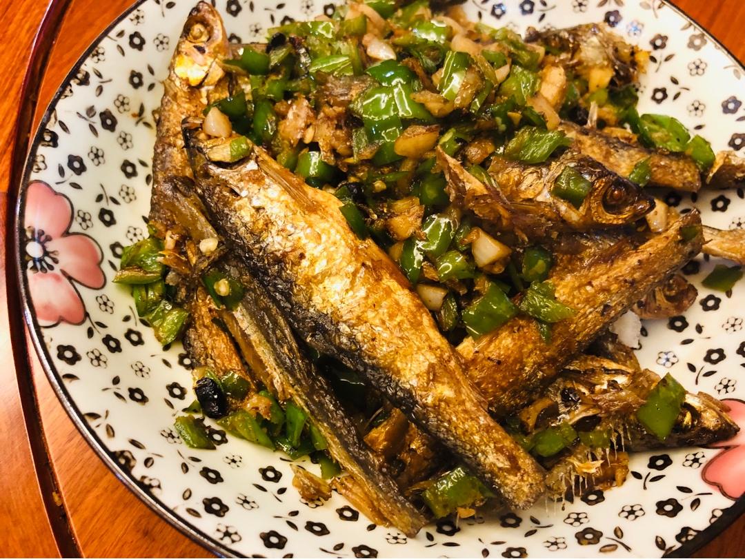 echowinne做的青椒炒火焙鱼