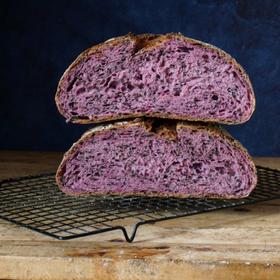 紫薯黑芝麻天然酵种欧包丨健康·烘焙