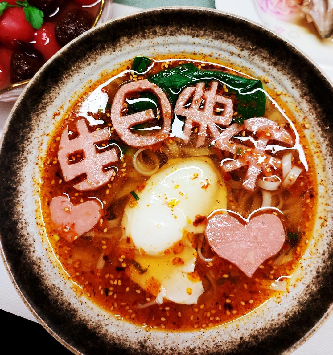 胡萝卜刻生日快乐,生日来一碗简单版的"长寿面"吧的全部作品