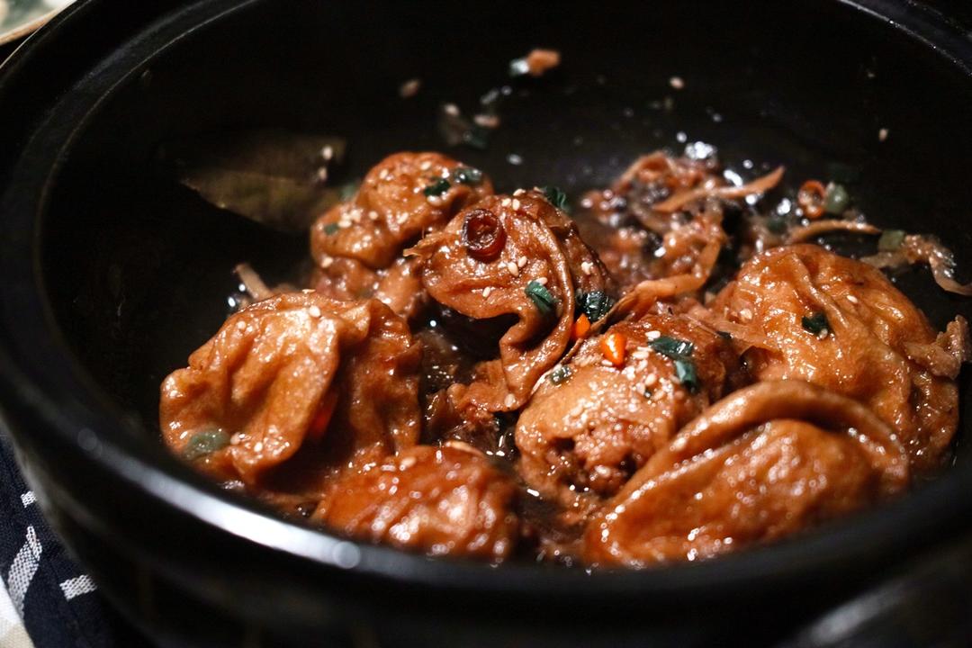 红烧油面筋塞肉