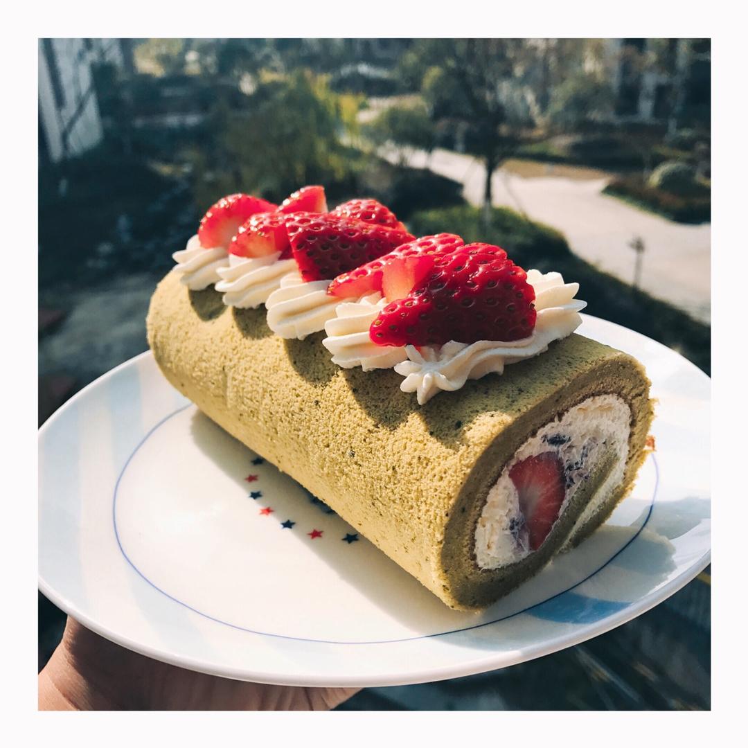 julywwen做的抹茶戚风蛋糕卷