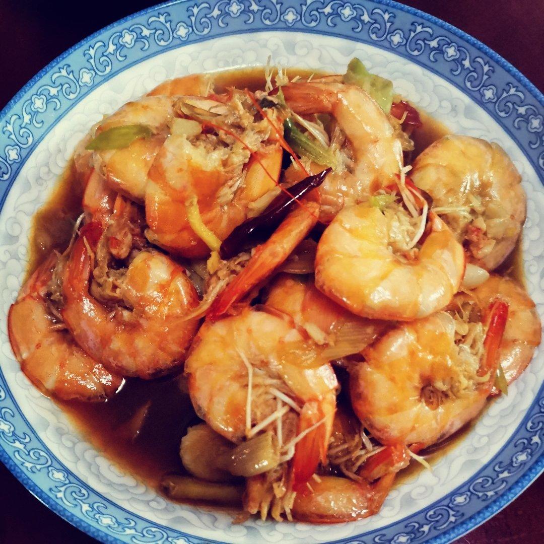 美味的烧大虾