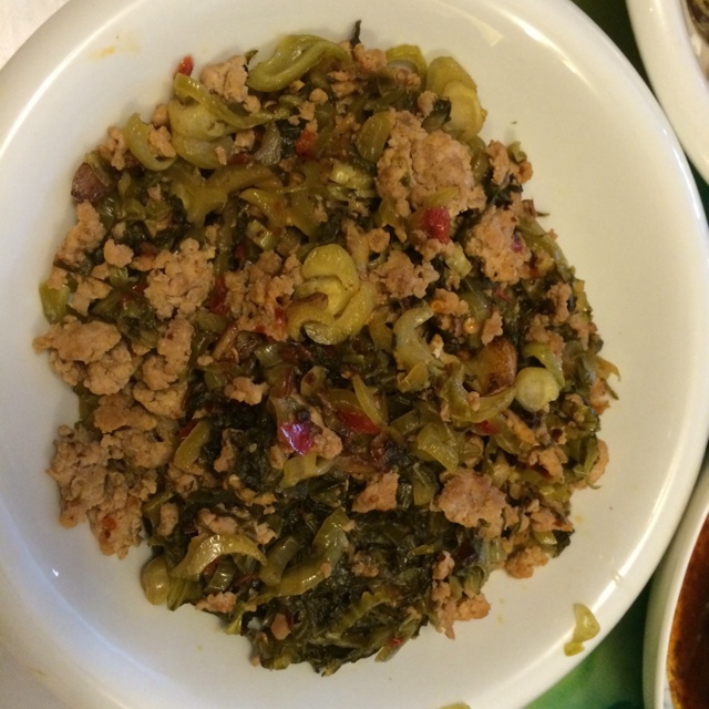 酸菜炒肉末