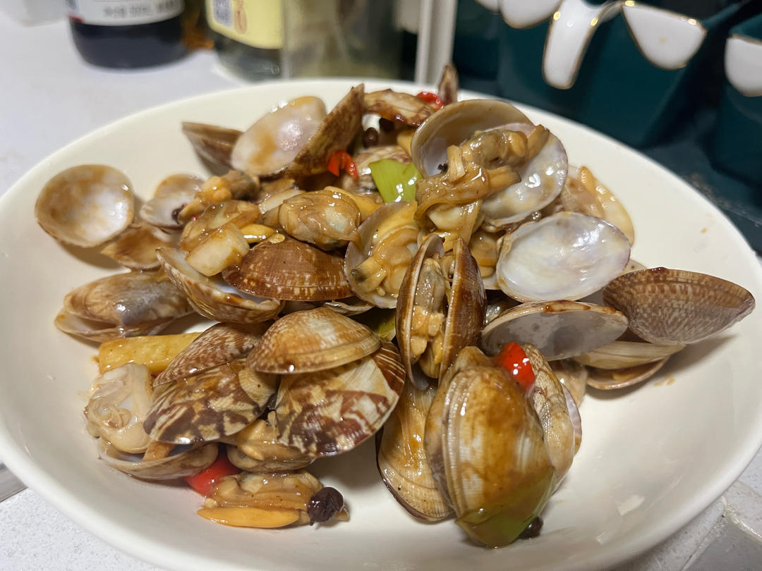 5分钟快手菜❗️秒杀路边摊爆炒花甲～好吃到爆