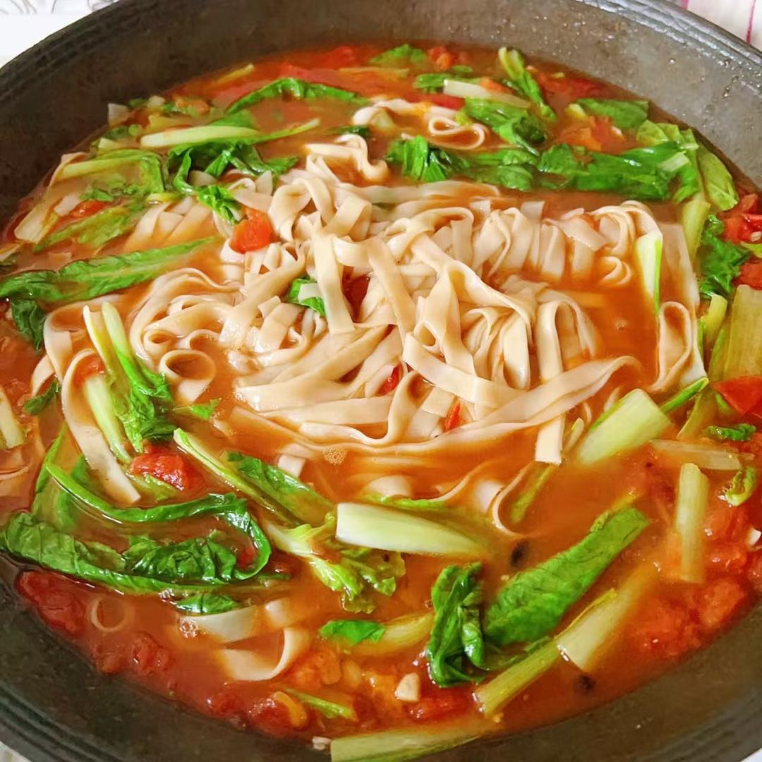 茄汁素汤挂面🍜的做法