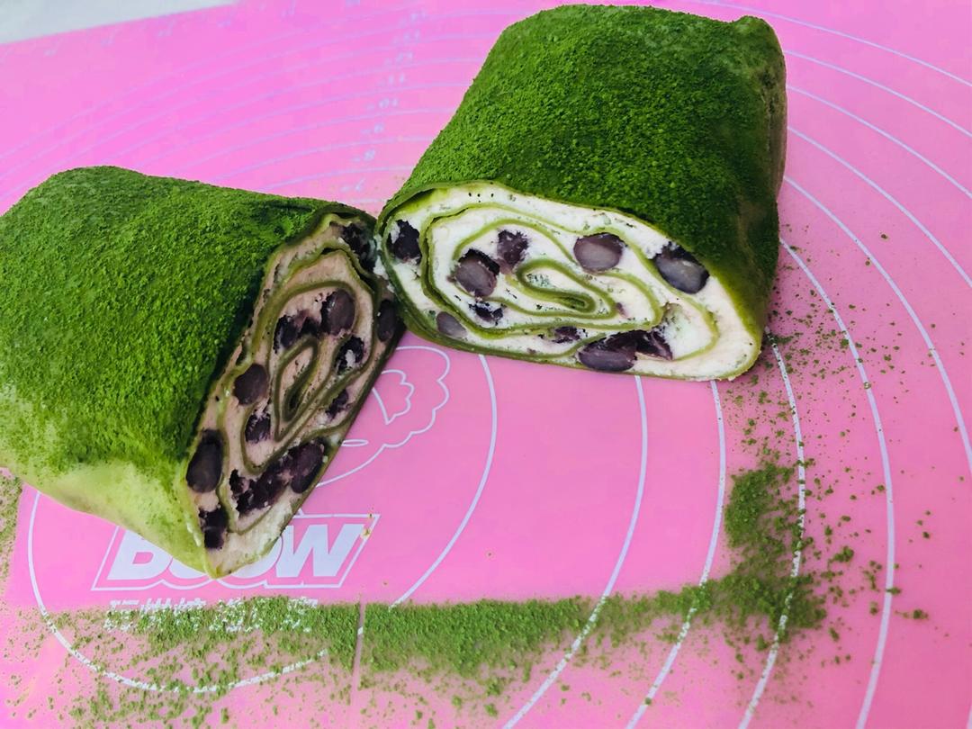 网红食谱│抹茶毛巾卷