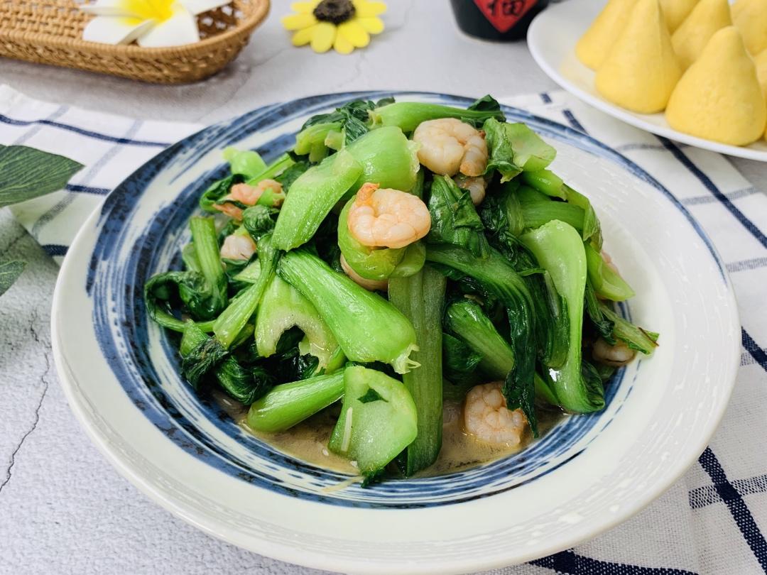 美食美课王莹做的中高考营养配餐虾仁炒油菜