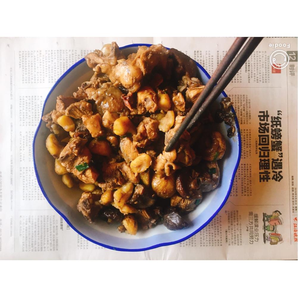 香菇板栗焖鸡