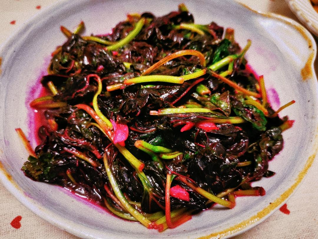 清炒红苋菜（简单菜也有窍门，一看就明白）