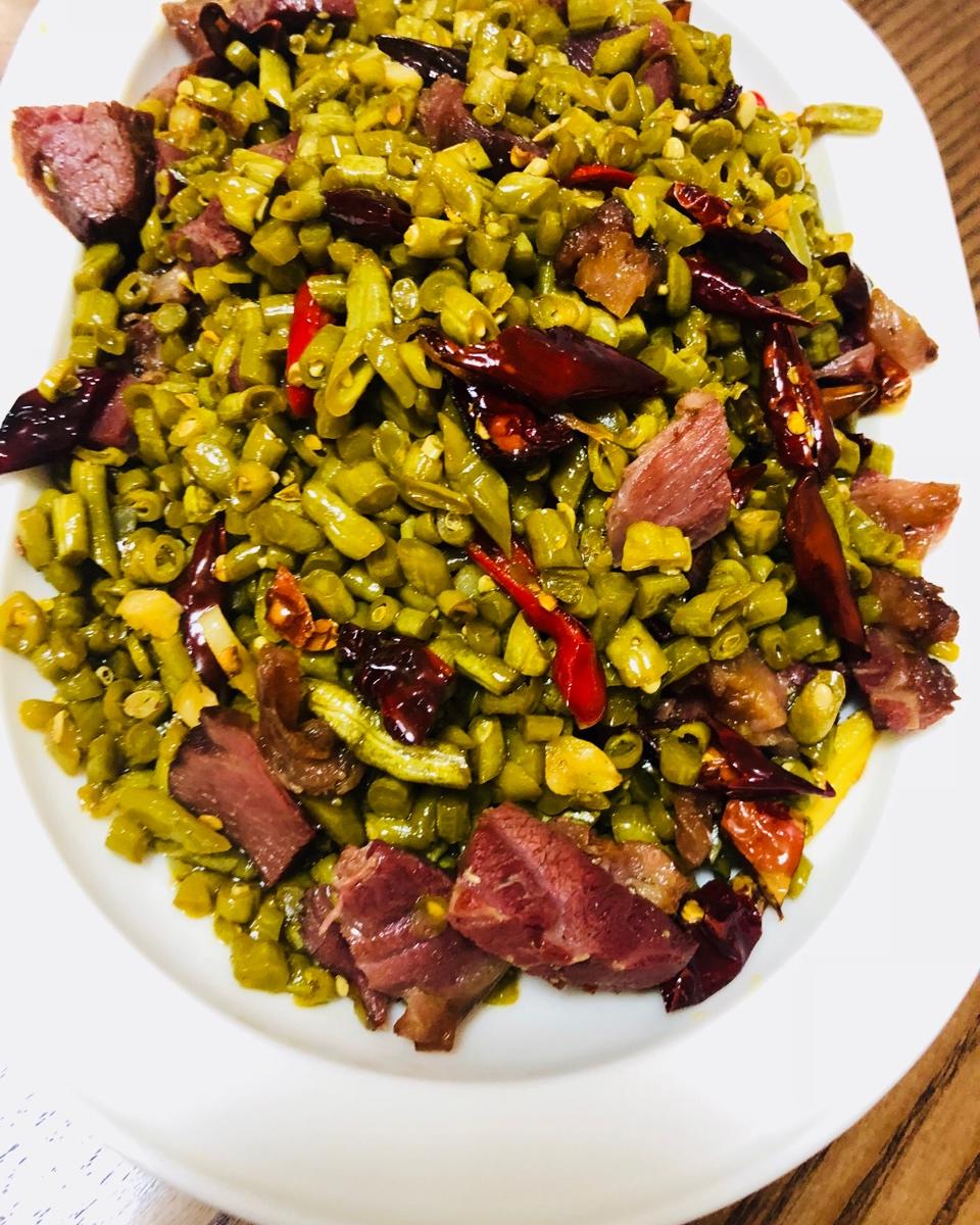 肉末酸甜缸豆