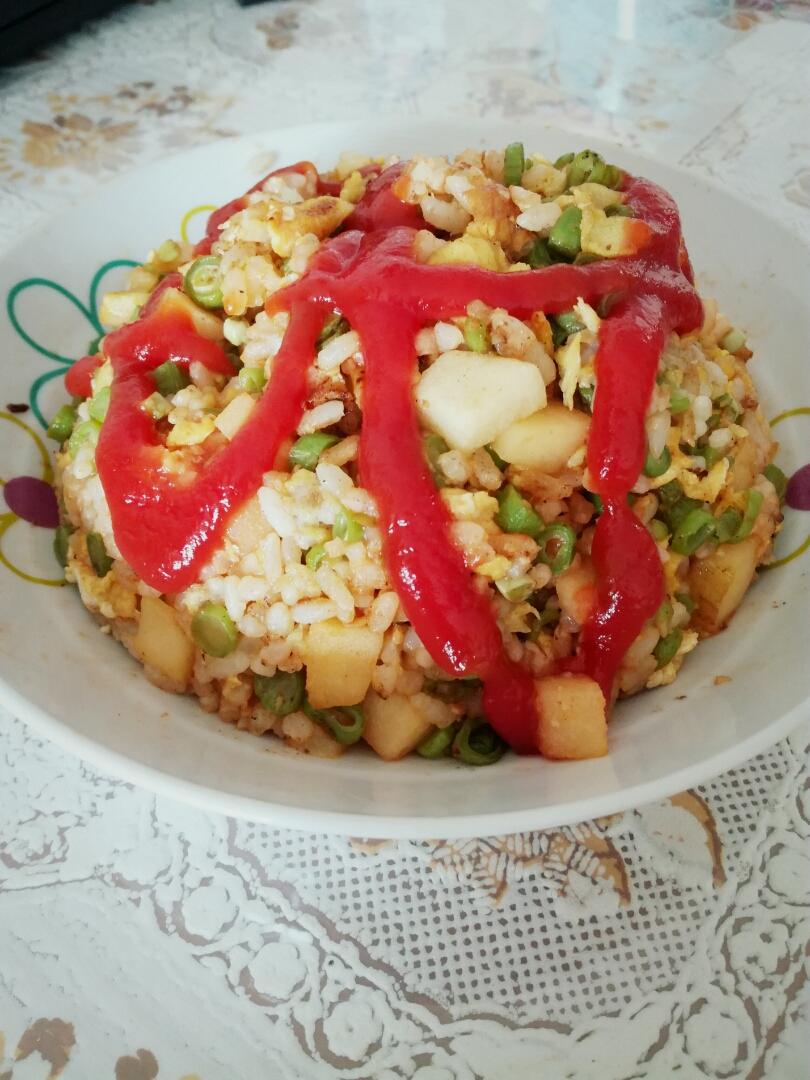 苹果炒饭