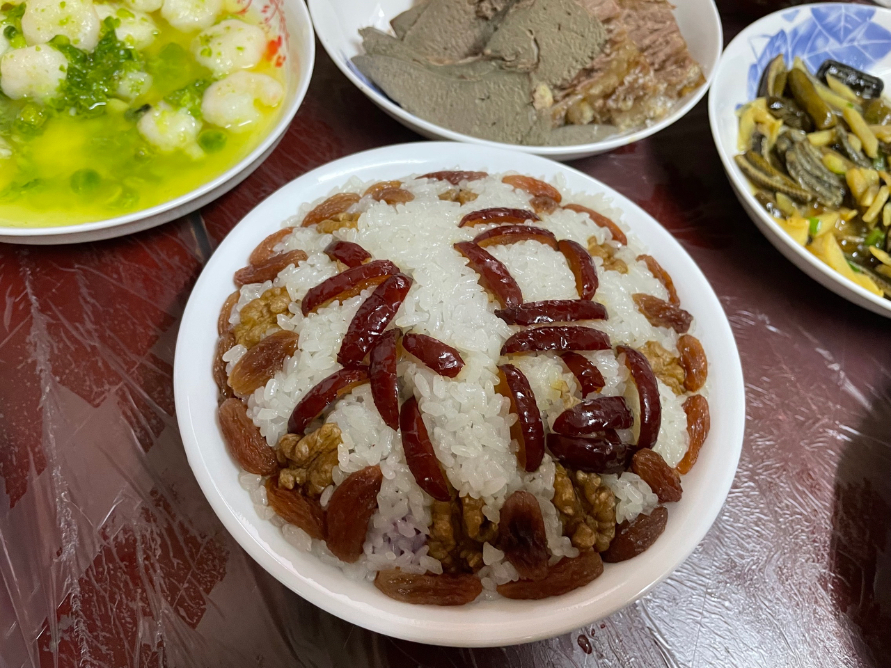【猪油夹沙八宝饭】古法蒸糯米