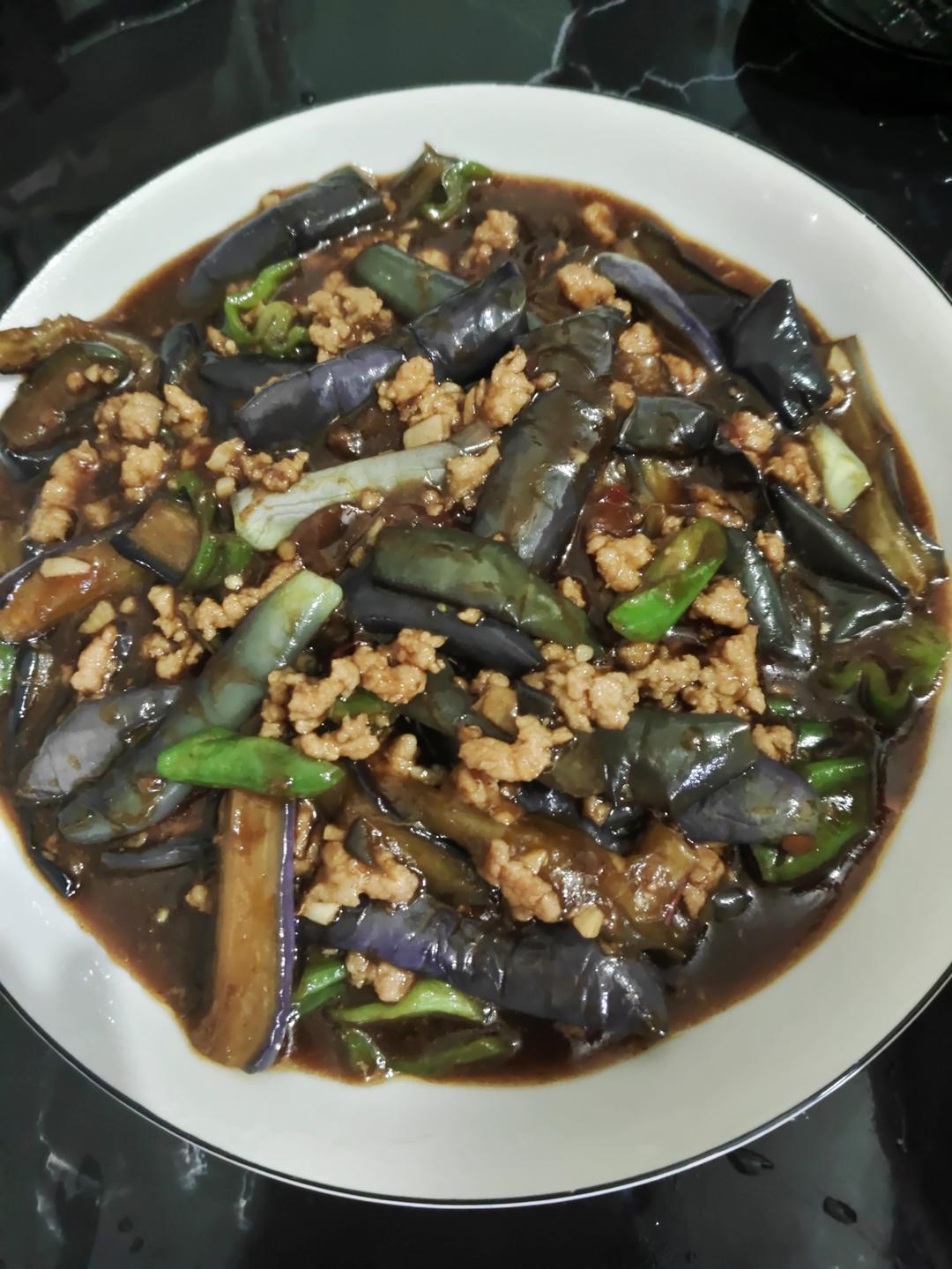 红烧肉沫茄子