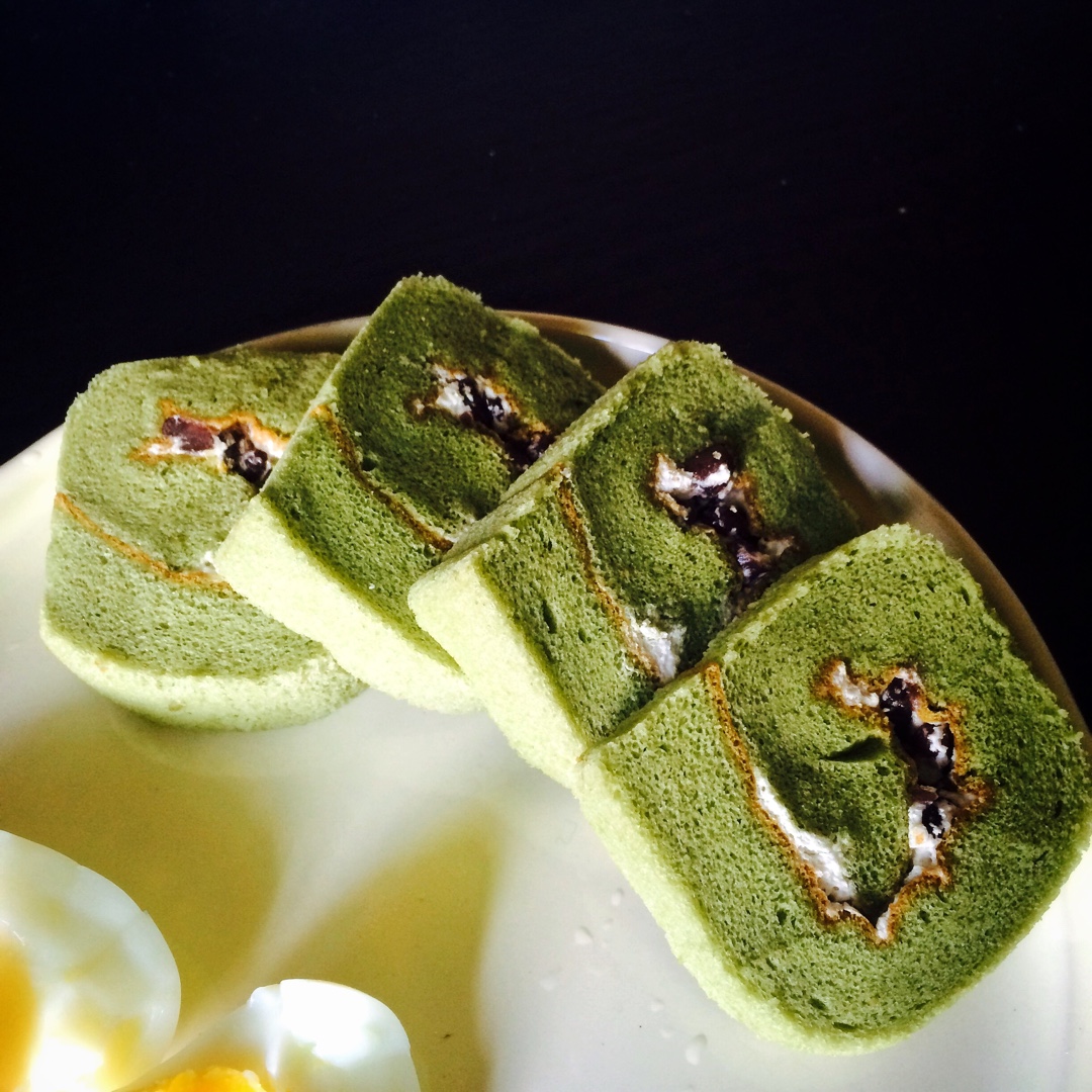 抹茶红豆蛋糕卷