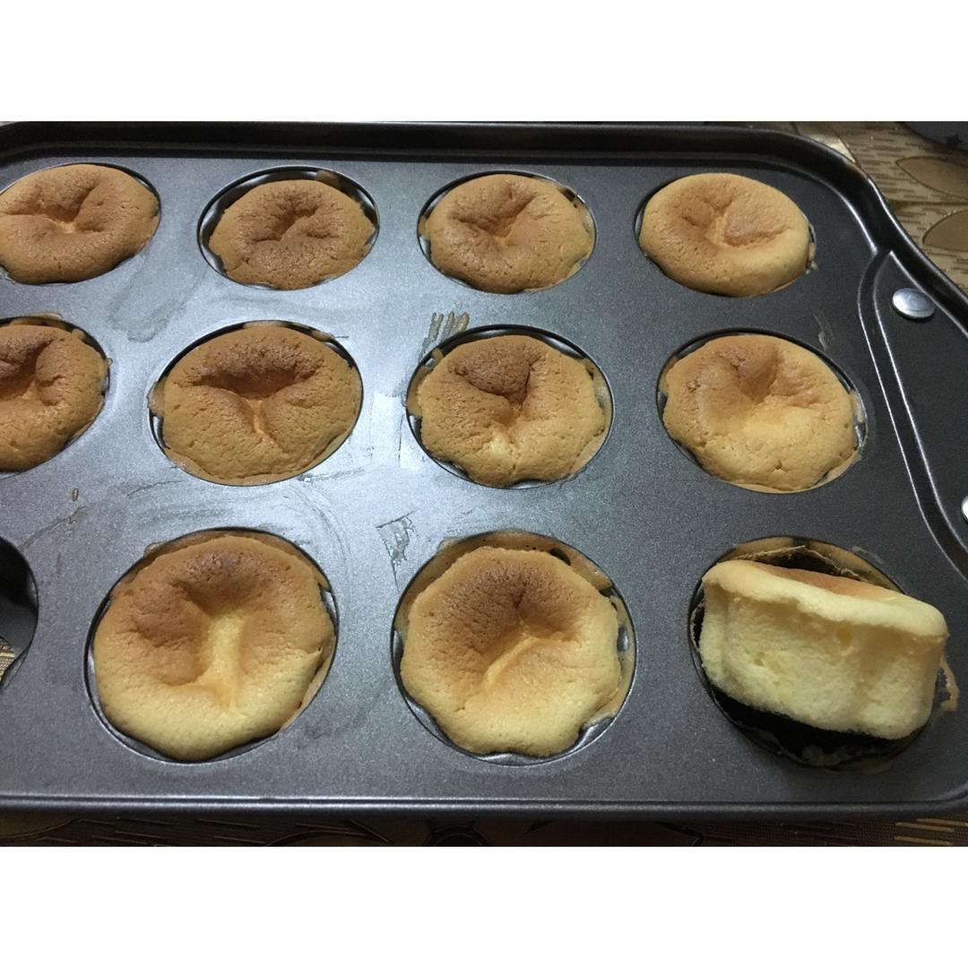 戚风杯子蛋糕^_^不开裂不回缩喔～