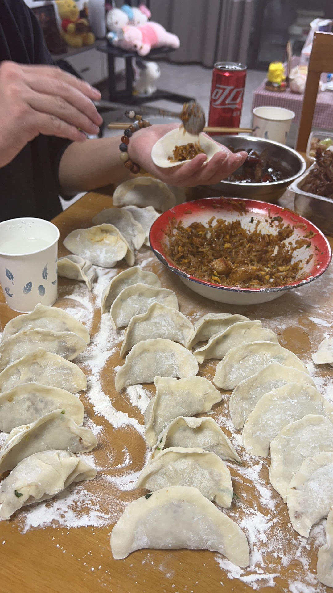 单吃2大碗的熟饺子馅（鸡蛋粉丝肉馅）的做法 步骤17