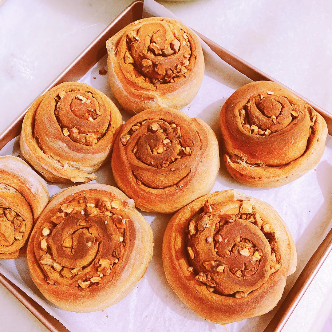 低油低糖版全麦肉桂卷