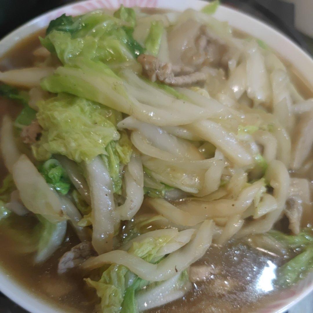 白菜梗炒肉丝