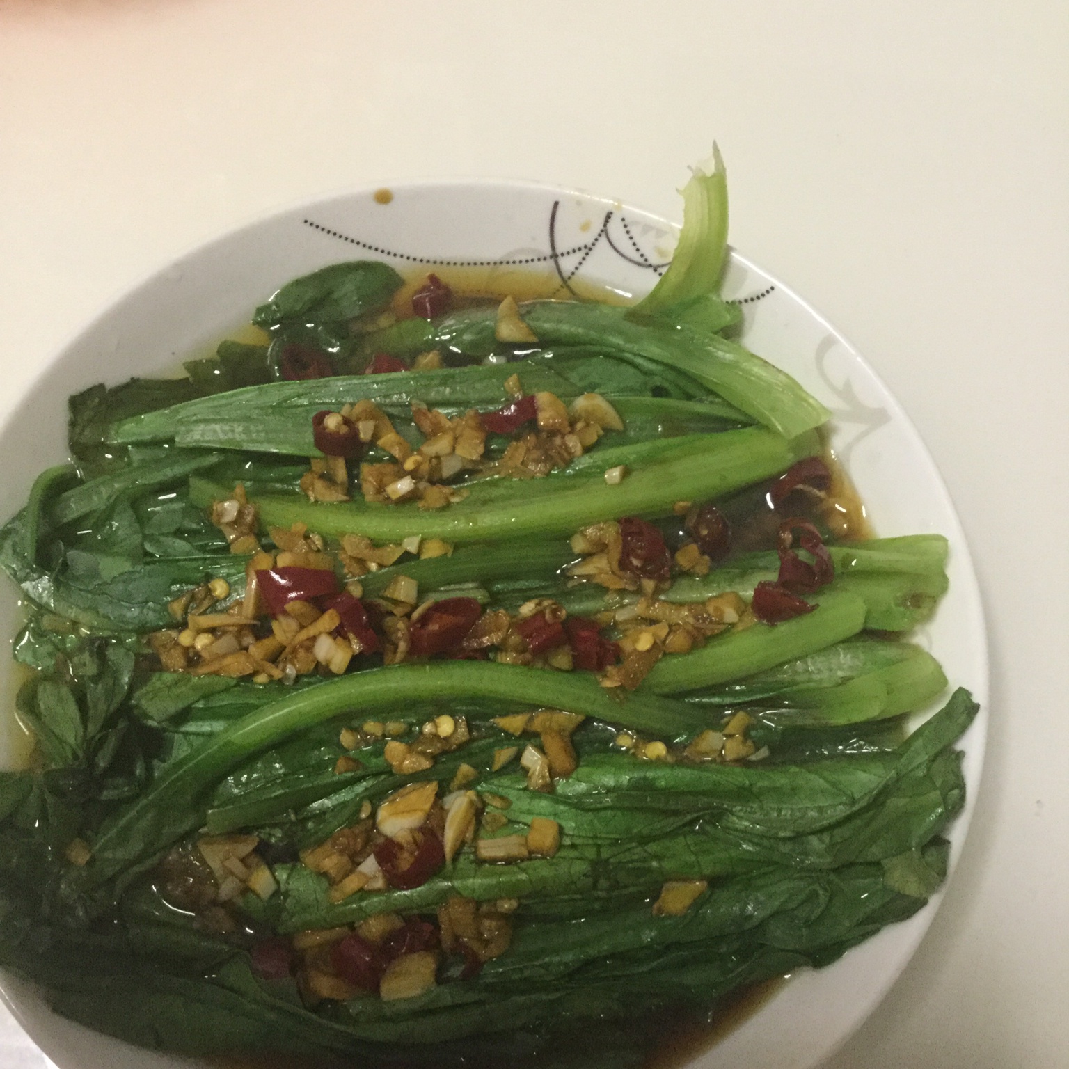 白灼油麦菜