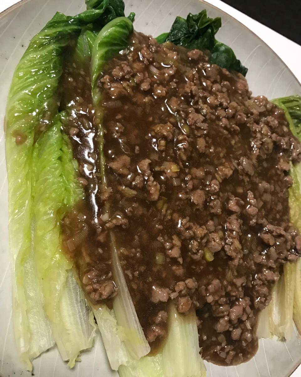 肉末小白菜