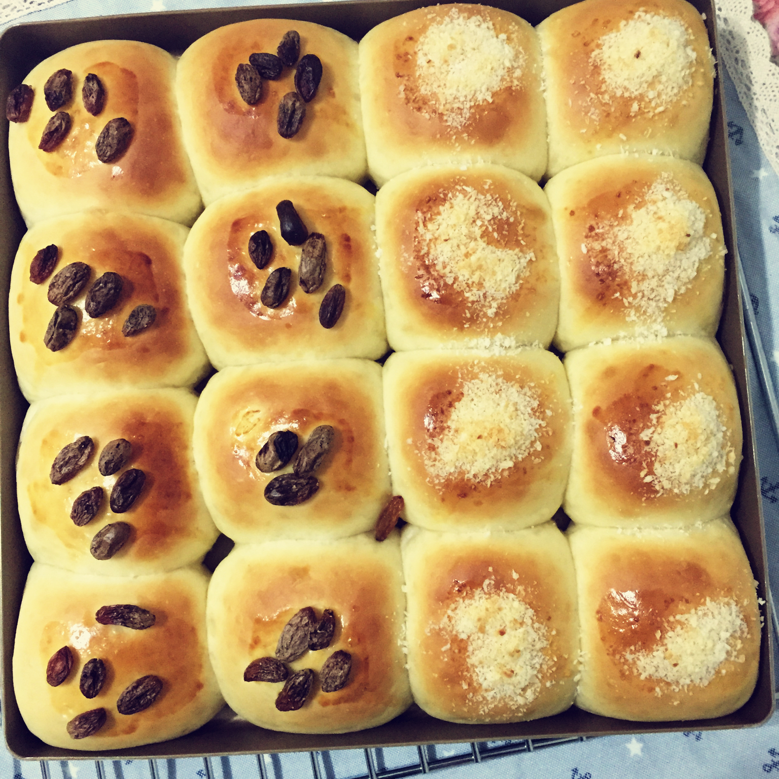 鲜奶油小餐包（一次发酵）