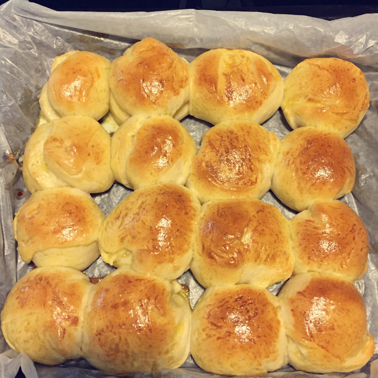 鲜奶油小餐包（一次发酵）