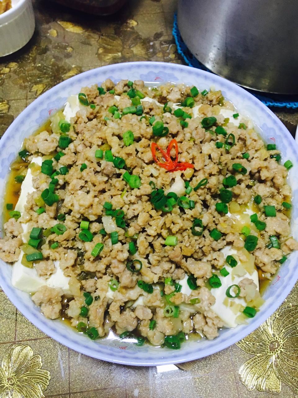 肉末蒸豆腐