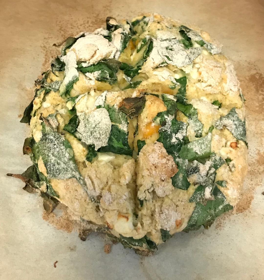 菠菜南瓜奶酪丹波面包丨健康·烘焙