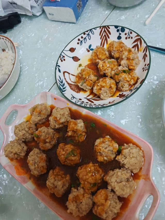 清蒸藕丁肉丸子