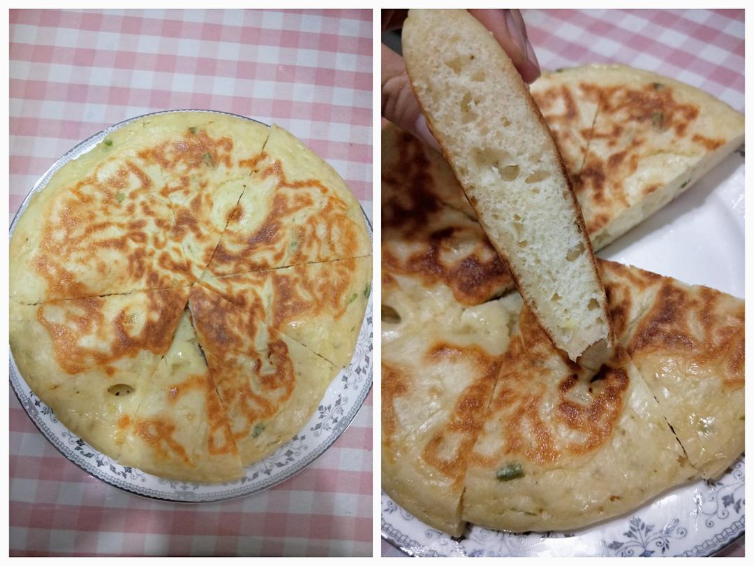 手不沾面做发面大饼