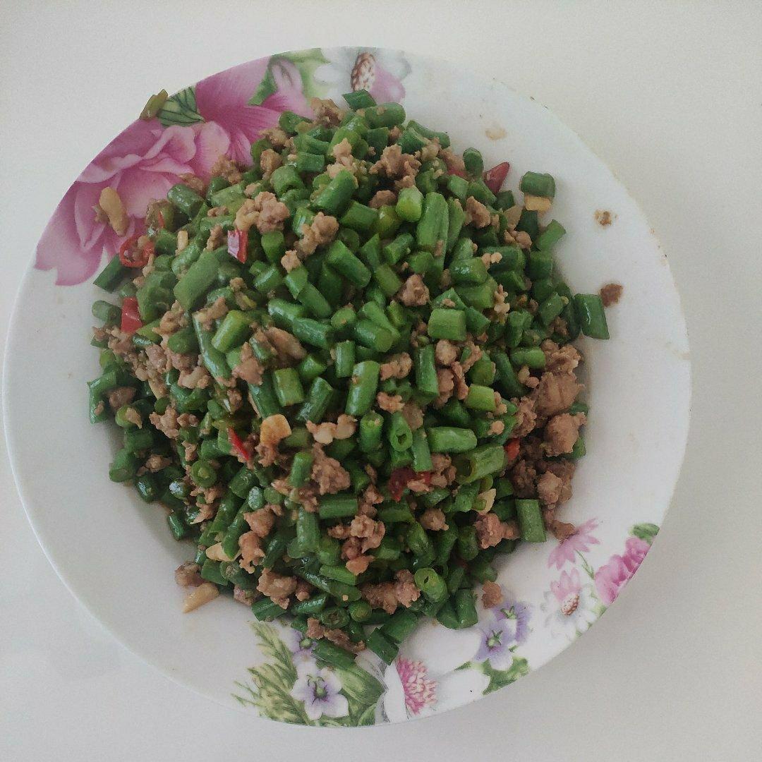 肉沫豆角下饭菜