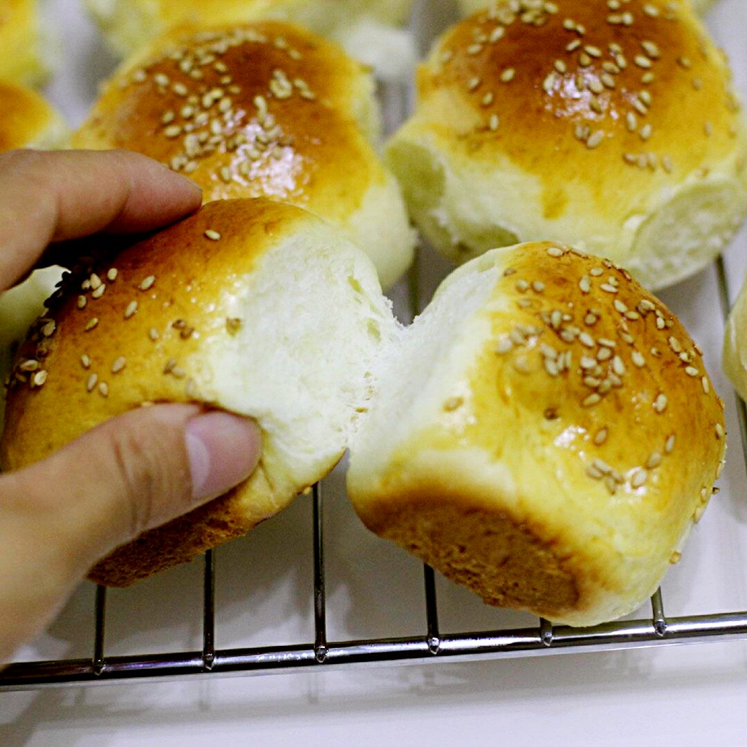 鲜奶油小餐包（一次发酵）