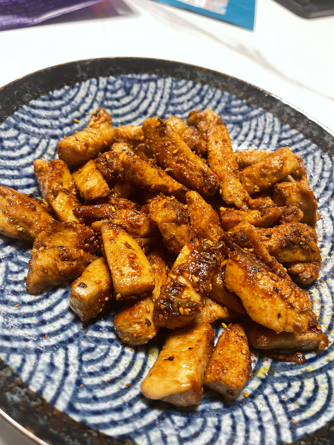 孜然鸡胸肉，低脂低卡好吃无压力。
