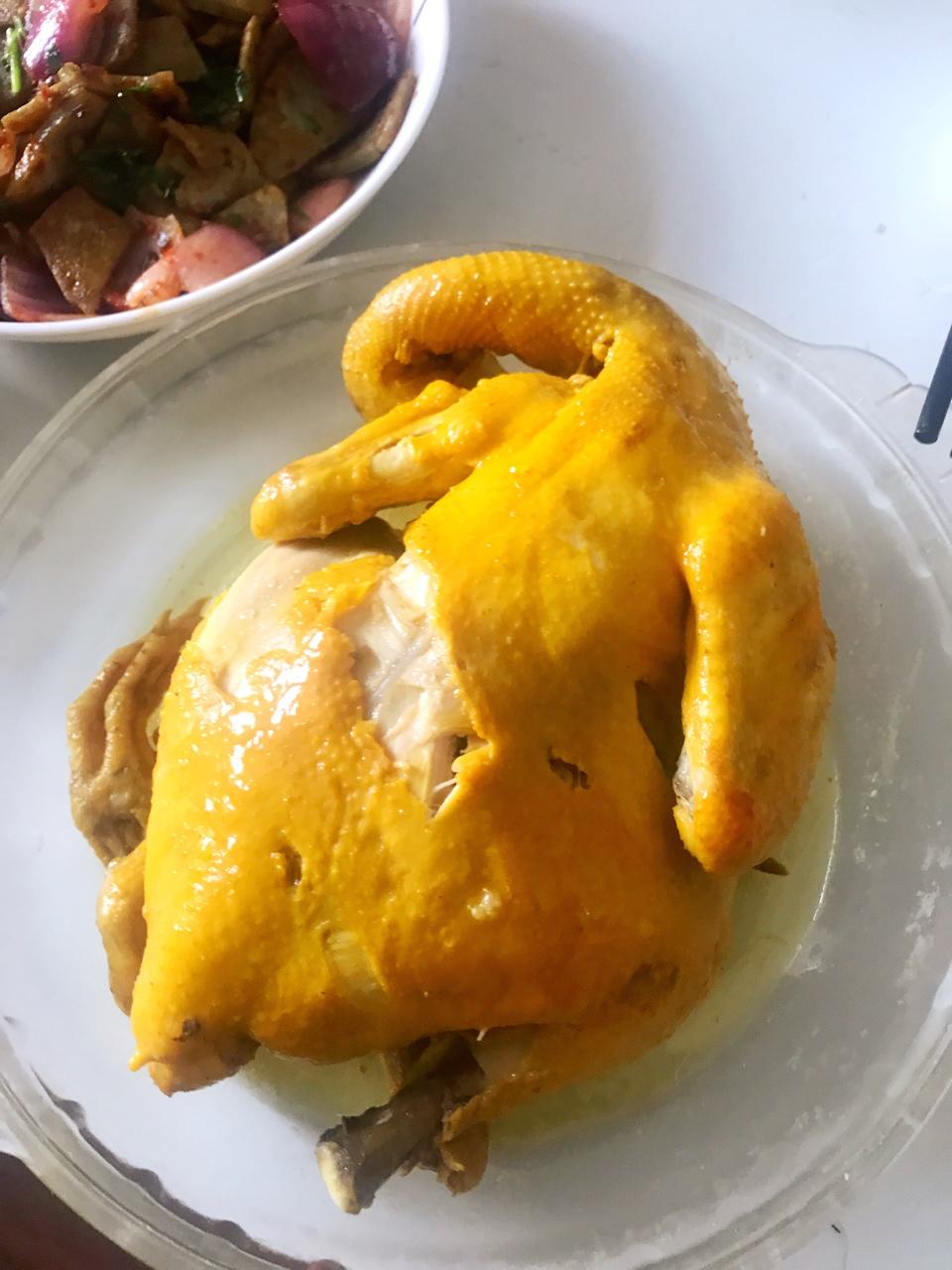 六指琴魔0605做的电饭锅盐焗鸡简易版