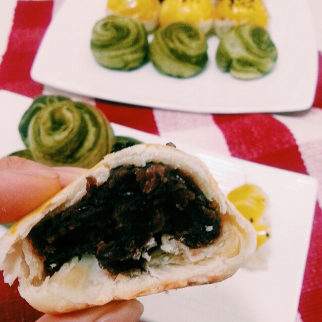 红豆酥饼（附油酥不测漏的办法）