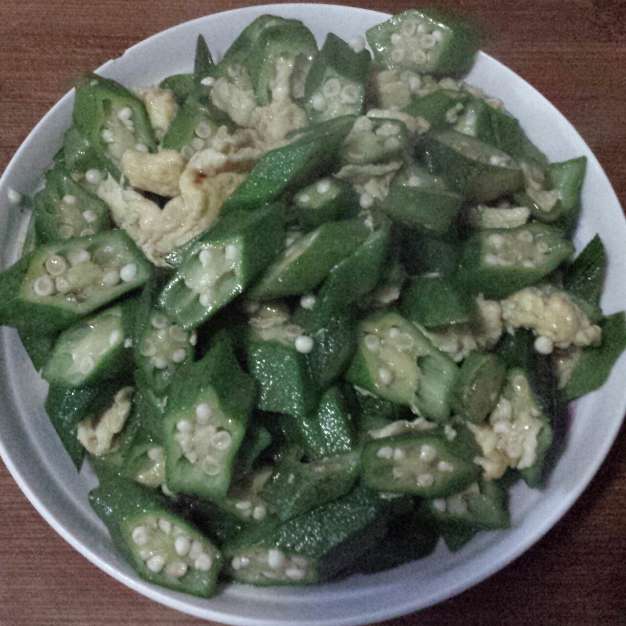 秋葵炒鸡蛋