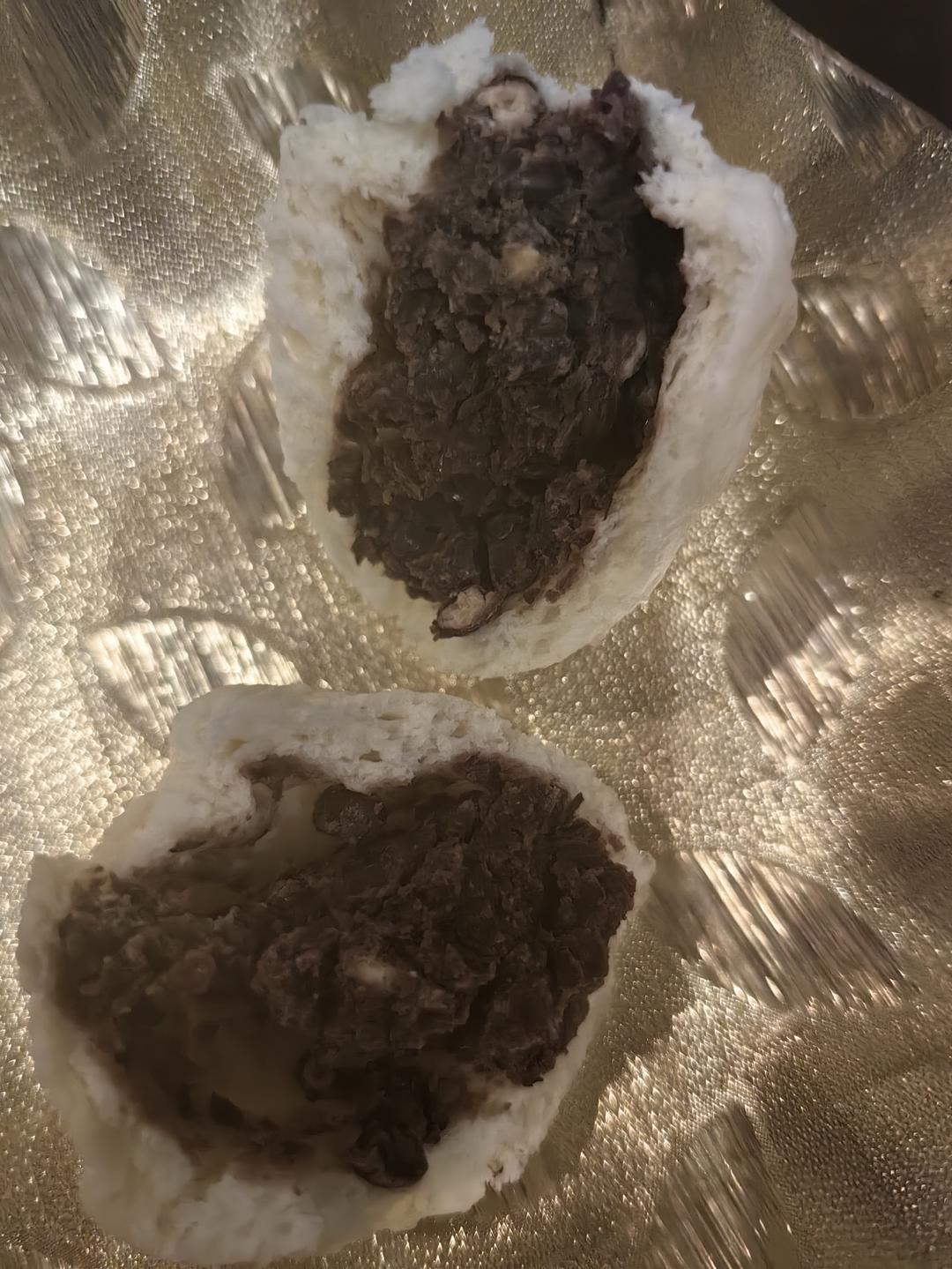 超好吃有豆豆的豆沙包，一次发酵（红豆包）