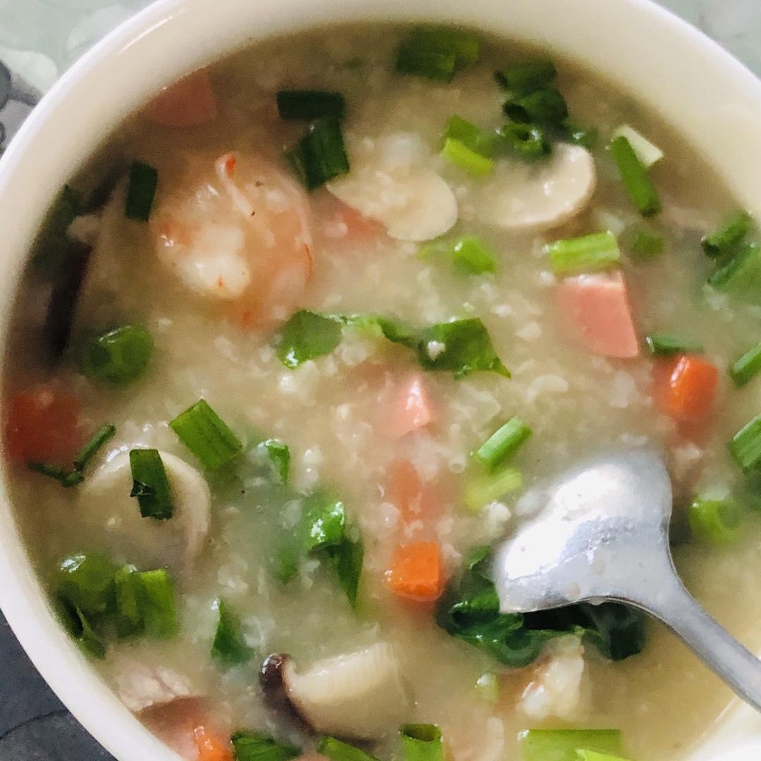 什锦蔬菜鲜虾粥